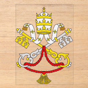 Vatican Coat of Arms Premium Fine Art Emblem Acrylic Invitations