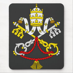 Vatican Coat of Arms Premium Fine Art Emblem Mouse Pad