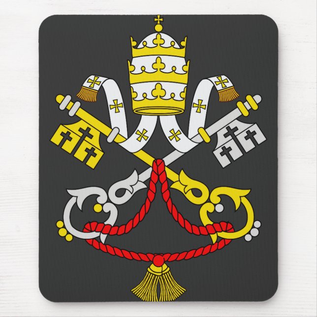 Vatican Coat of Arms Premium Fine Art Emblem Mouse Pad (Front)