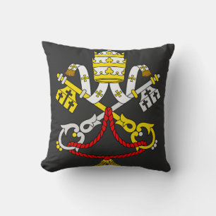 Vatican Coat of Arms Premium Fine Art Emblem Throw Pillow
