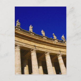 vatican columns blue postcard