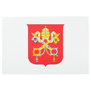 Vatican country coat arms symbol emblem flag metal print