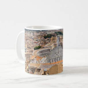 Vatican, Italy: St. Peter's Square aerial view Coffee Mug
