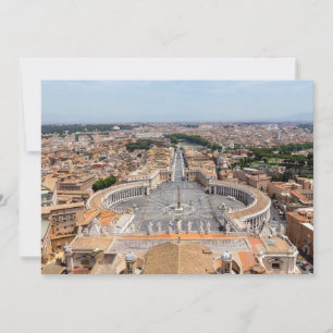 Vatican, Italy: St. Peter's Square aerial view Invitation
