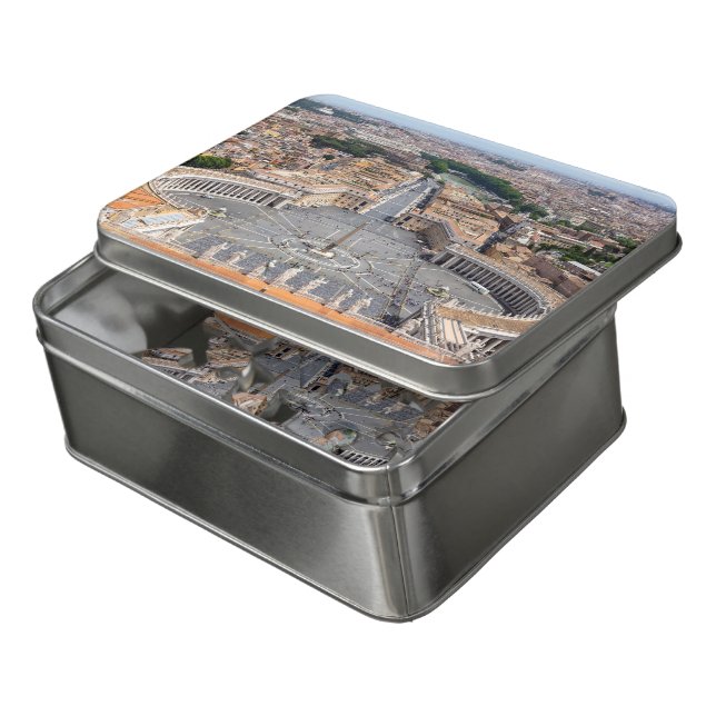Vatican, Italy: St. Peter's Square aerial view Jigsaw Puzzle (Lid Open)