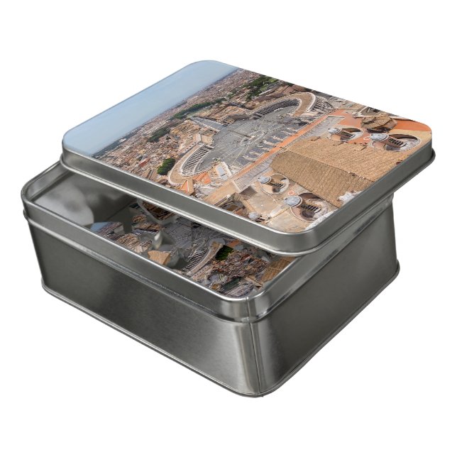 Vatican, Italy: St. Peter's Square aerial view Jigsaw Puzzle (Lid Open)