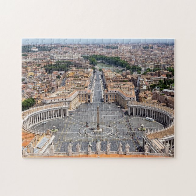 Vatican, Italy: St. Peter's Square aerial view Jigsaw Puzzle (Horizontal)