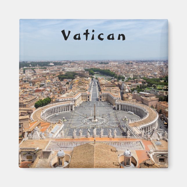 Vatican, Italy: St. Peter's Square aerial view Magnet (Front)