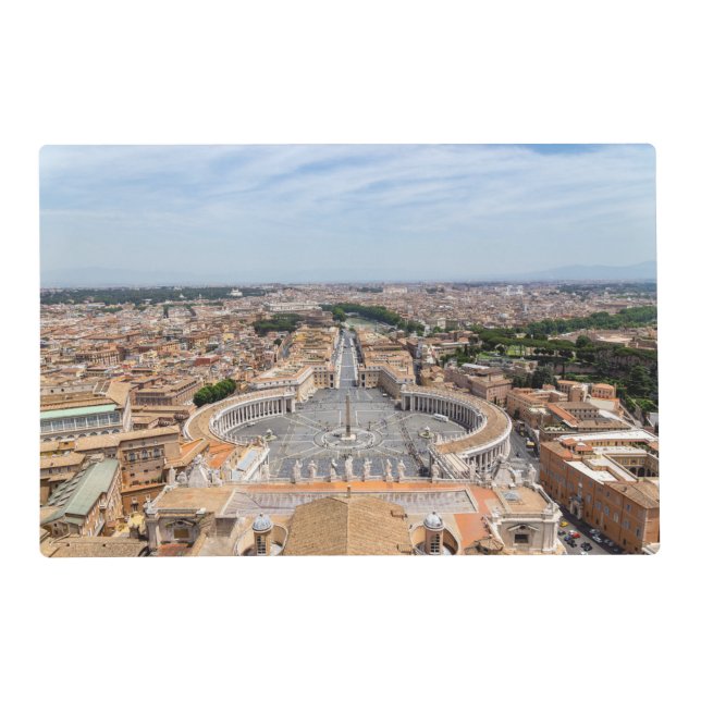 Vatican, Italy: St. Peter's Square aerial view Placemat (Front)