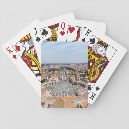 Vatican Italy St Peters Square aerial view Poker Cards