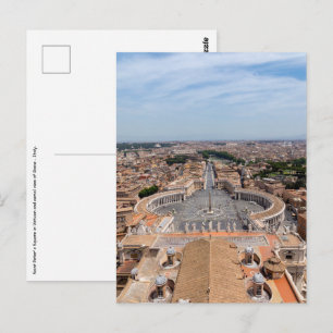 Vatican, Italy: St. Peter's Square aerial view Postcard