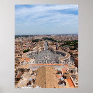Vatican, Italy: St. Peter's Square aerial view Poster