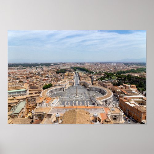 Vatican Italy St Peters Square aerial view Poster