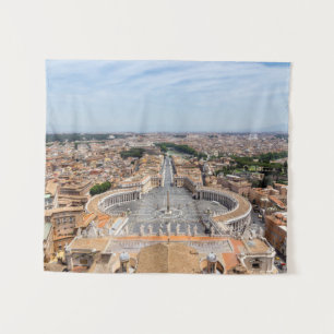 Vatican, Italy: St. Peter's Square aerial view Tapestry