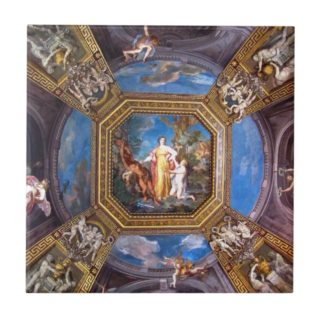 Vatican museum ceiling  fresco tile (Front)