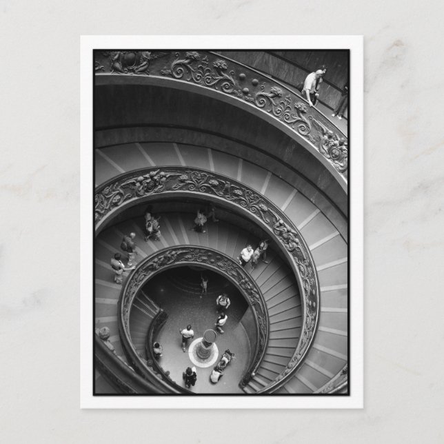 Vatican Museum Spiral Staircase Postcard (Front)