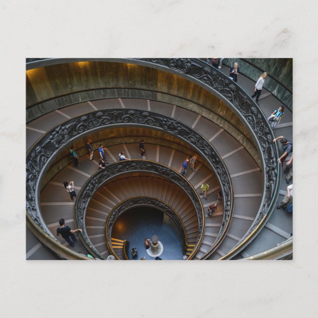 Vatican Museum Spiral Staircase Postcard (Front)