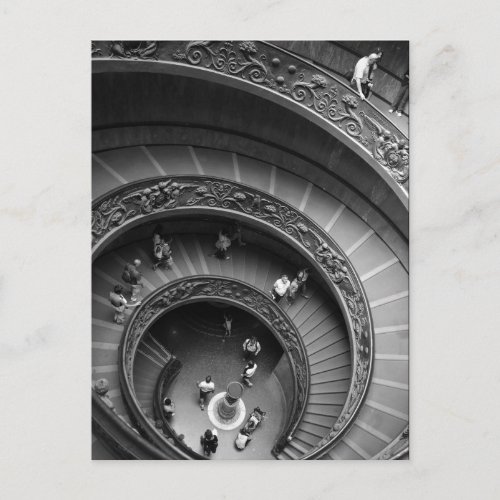 Vatican Museum Spiral Staircase Postcard