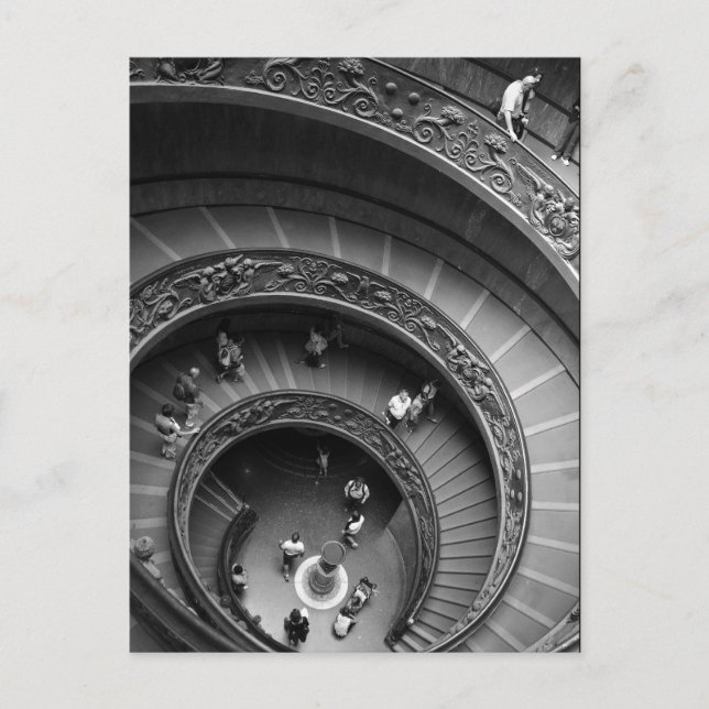 Vatican Museum Spiral Staircase Postcard (Front)