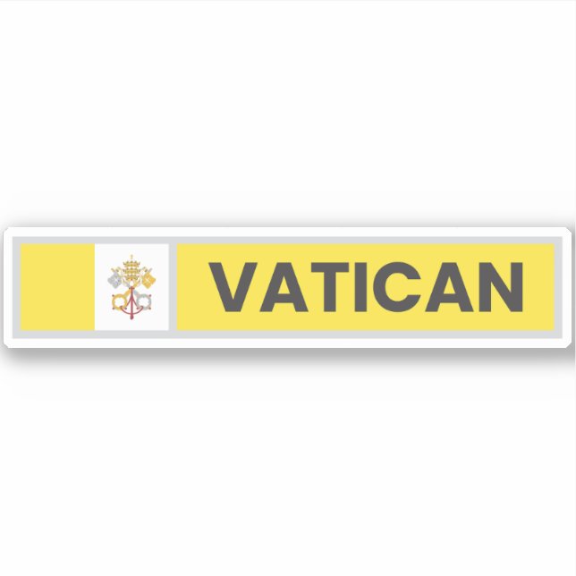 Vatican National Flag Sticker (Front)