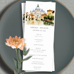 Vatican Rome Italy Landscape Wedding Program<br><div class="desc">Rome Italy Watercolor Landscape Theme Collection.- it's an elegant script watercolor Illustration of Saint Peter's Basilica and Sant'Angelo bridge, Tiber river, Rome Italy landscape, perfect for your Italian destination wedding & parties. It’s very easy to customize, with your personal details. If you need any other matching product or customization, kindly...</div>
