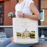 Vatican Rome Italy Watercolor Landscape Wedding Tote Bag<br><div class="desc">Rome Italy Watercolor Landscape Theme Collection.- it's an elegant script watercolor Illustration of Saint Peter's Basilica and Sant'Angelo bridge, Tiber river, Rome Italy landscape, perfect for your Italian destination wedding & parties. It’s very easy to customize, with your personal details. If you need any other matching product or customization, kindly...</div>