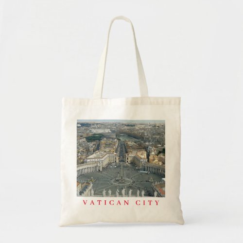 Vatican StPeters Square view tote bag