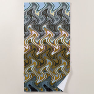 Vatican Stairs Wavy Abstract, 2014 SVP Images Beach Towel