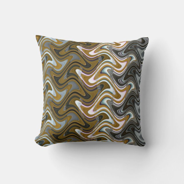Vatican Stairs Wavy Abstract, 2014 | SVP Images Throw Pillow (Front)