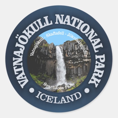 Vatnajokull National Park Classic Round Sticker