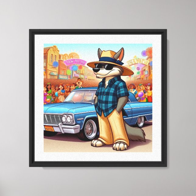 Vato Lobo "New Year" Canvas Print (Front)