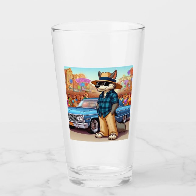 Vato Lobo "New Year" Glass (Front)