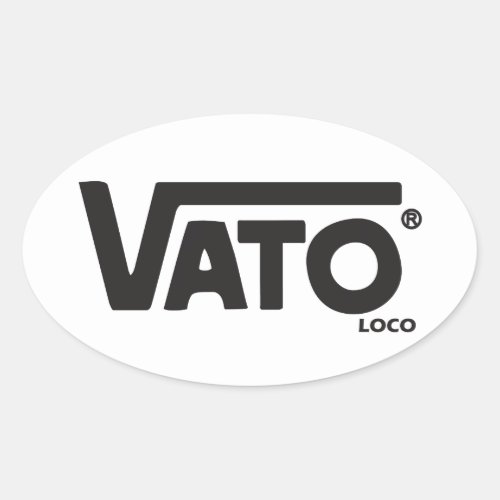 Vato loco skateboard decal oval sticker