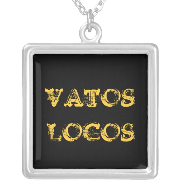 VATOS LOCOS COLLARES DE PLATA SILVER PLATED NECKLACE (Front)