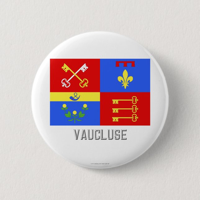 Vaucluse flag with name button (Front)