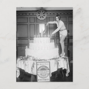 Vaudeville Birthday Party: 1926 Postcard