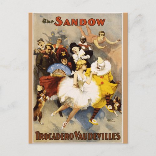 Vaudeville _ The Sandow Trocadero Vaudevilles Postcard