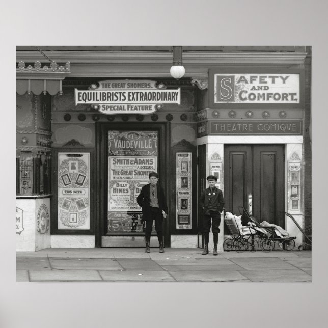 Vaudeville Theater, 1910. Vintage Photo Poster (Front)