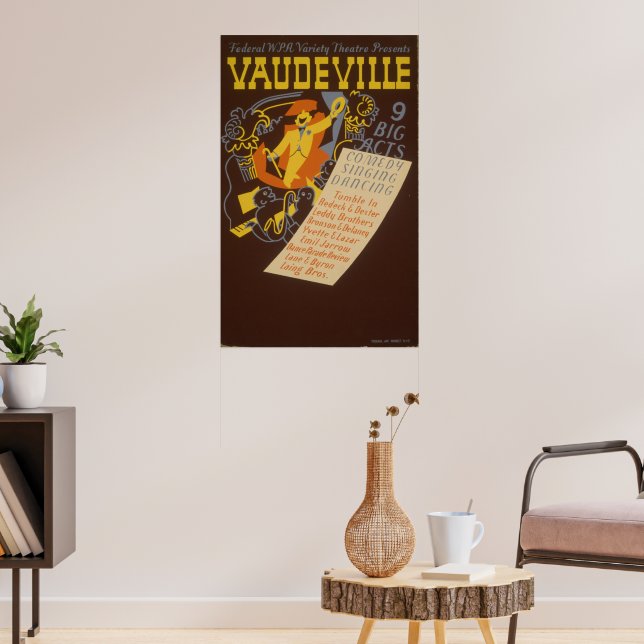 Vaudeville WPA Vintage Theatre Poster | Zazzle