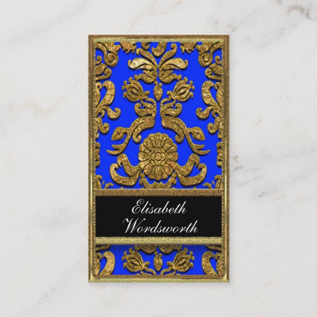 Vaudreante Kyles  Damask Professional Business Card (Front)
