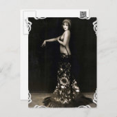Vaudville Showgirl Vintage Postcard (Front/Back)
