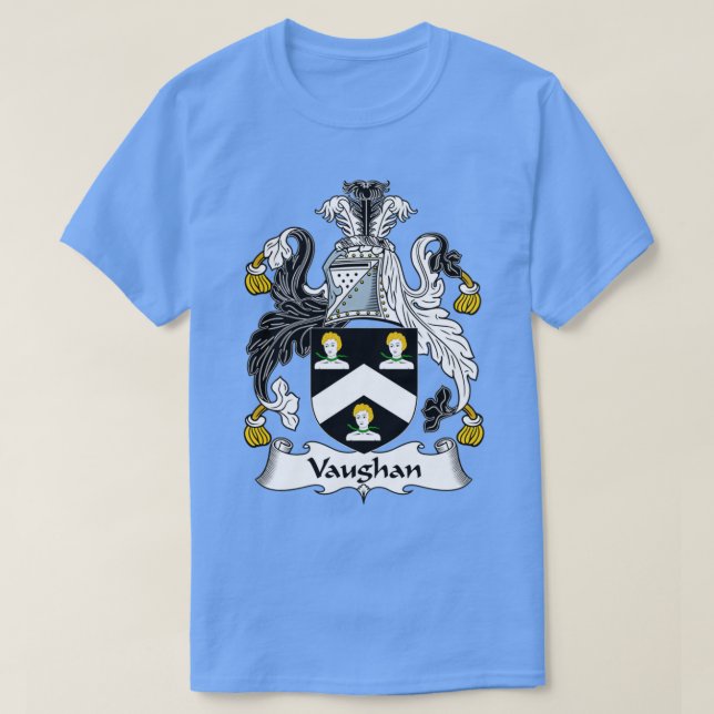 Vaughan Coat of Arms Family Crest  T-Shirt (Design Front)