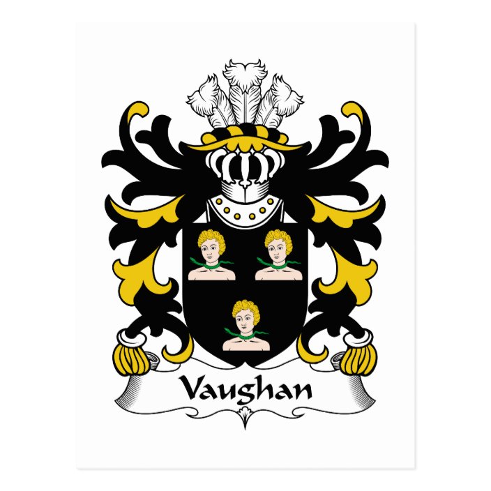 Vaughan Family Crest Postcard