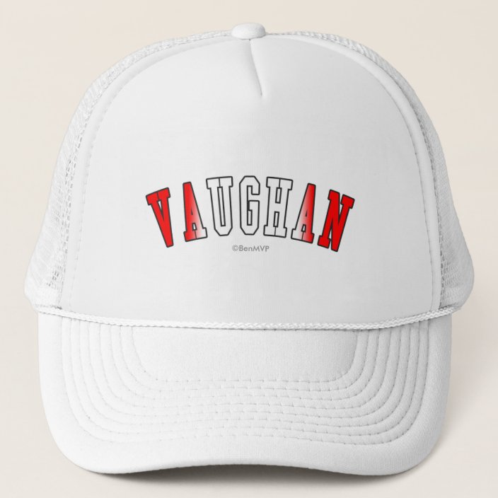 Vaughan in Canada National Flag Colors Mesh Hat