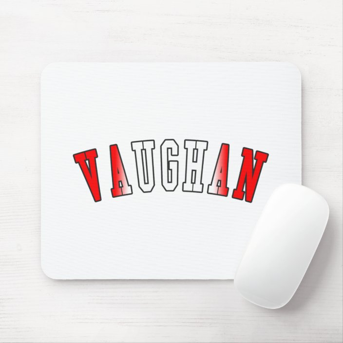 Vaughan in Canada National Flag Colors Mouse Pad