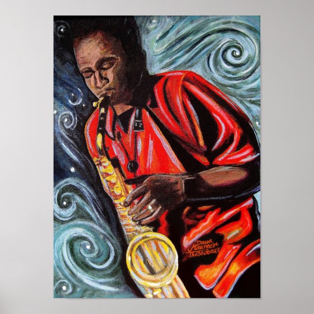 Vaughn and his Sax Poster (Front)