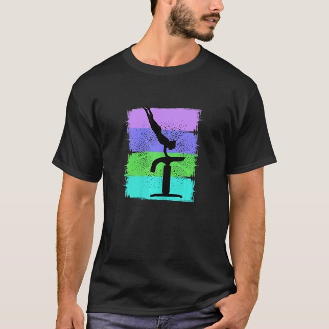 Vault Gymnastics Girls Motivational Birthday Acrob T-Shirt (Front)