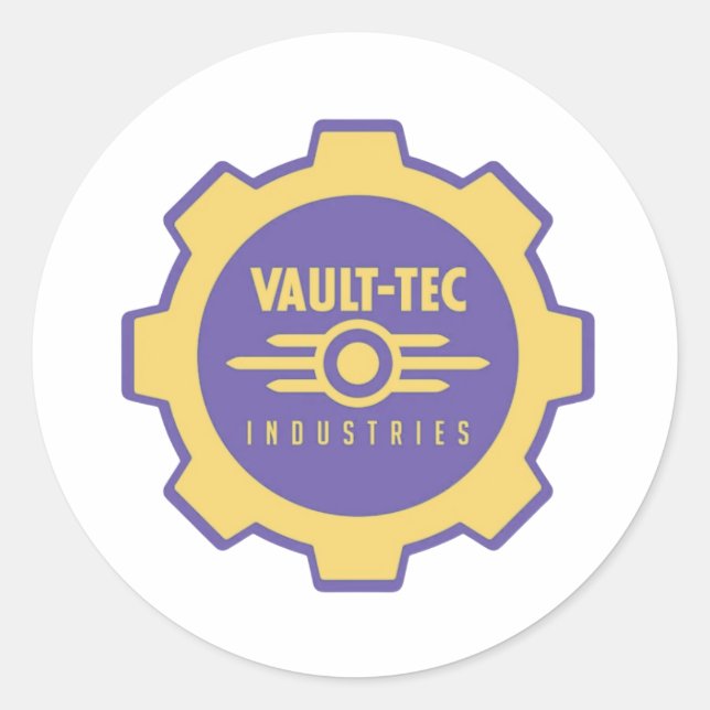 Vault-Teck Classic Round Sticker (Front)