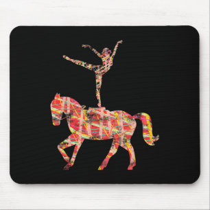 Vaulting Equestrian Horse Girl Vaulting Horseback Mouse Pad