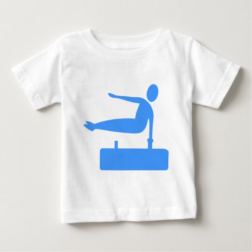 Vaulting Figure _ Baby Blue Baby T_Shirt